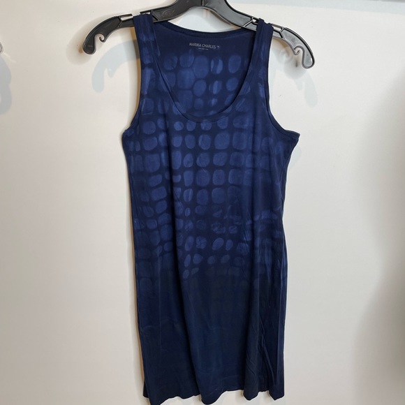 Marika Dresses & Skirts - Marika Charles supima cotton 3 L dress tee sleeveless navy mini